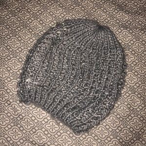 Grey Sequin Beany